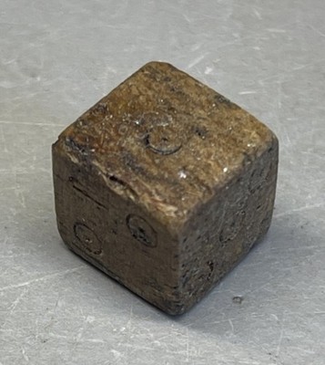 Antike römische Knochen Spielwürfel Karte 1. - 3. AD