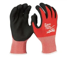 Milwaukee Large Red Nitrile Level 1 Cut Resistant Dipped Work Gloves 12 Pack -