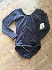 NWT Black Long Sleeve Leotard Size Child 10