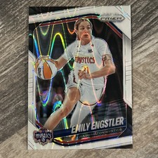 2025 Panini Prizm WNBA Emily Engstler White Seismic Prizm #84 Mystics