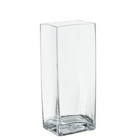 DRW Tischvase, Glas, Transparent, 10 X 8 X 25 Cm