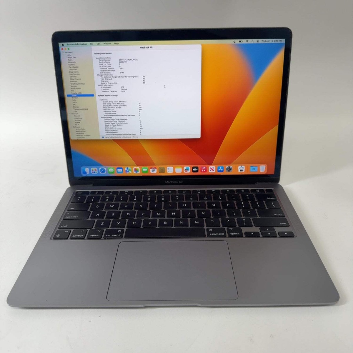 2020 Apple MacBook Air 13.3