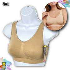 NWT Bali Women's M One Smooth U Smooth Wireless Support Bralette DFBRAL Nude