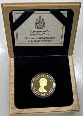1989-1 Oz Canadian Gold Maple Leaf $50 Coin RARE LOw Mintage OGP