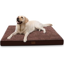 MIHIKK Waterproof Orthopedic Dog Bed for Large Dogs - Crate Mat, Washable Cover