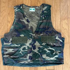 Vintage Game Winner Sportswear Camo Vest Hunting Ammo Pocket Mesh Back Sz Small