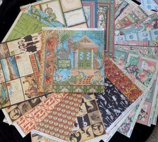 Vintage Graphic 45 12x12 Scrapbook Paper Lot 40 Sheets Boardwalk Artisan Style