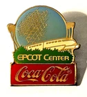 VINTAGE COKE COCA COLA  PIN "EPCOT CENTER DISNEY WORLD" TRADED IN MILAN