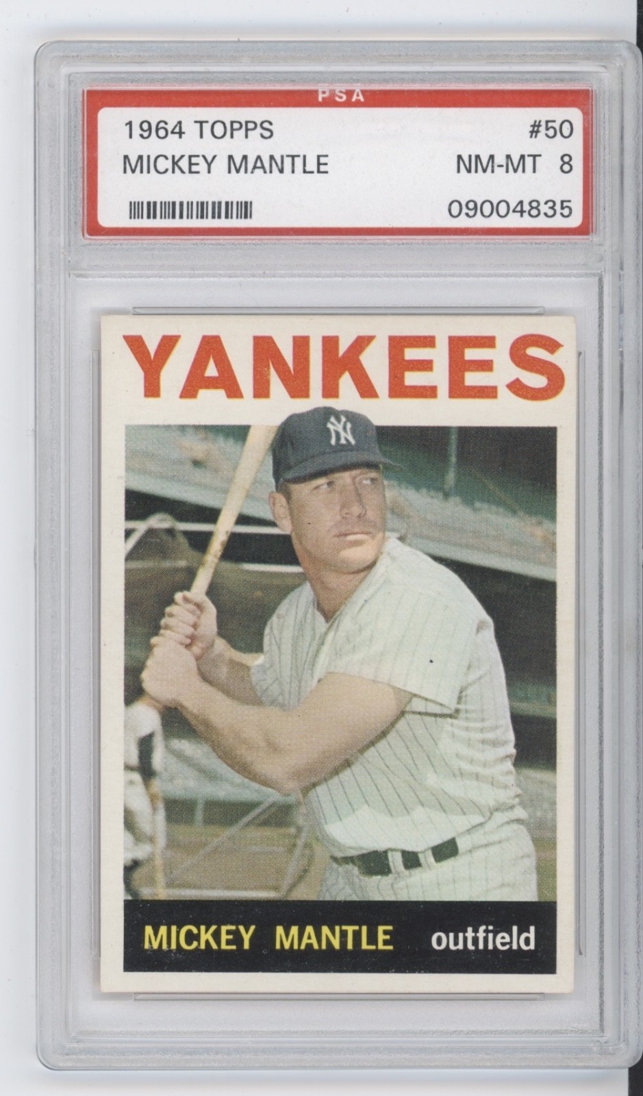 1964 Topps #50 Mickey Mantle PSA 8 NM-MT Beautiful Invest Yankees HOF
