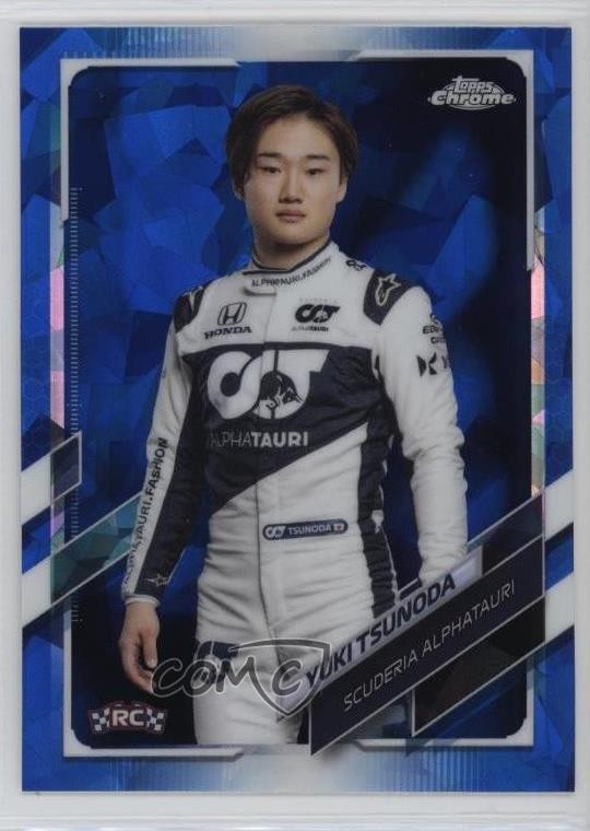 2021 Topps Chrome Sapphire Edition Formula 1 F1 Racers Yuki Tsunoda #14 11vc