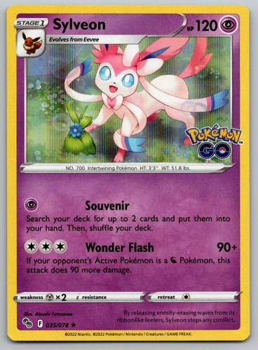SYLVEON HOLO 035/078 PGO: POKEMON GO NEAR MINT