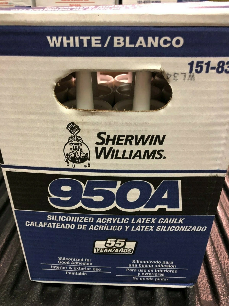 New Sherwin Williams950A Silicone Acrylic Latex Caulk (12