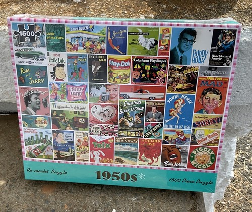 1950’s 1500 Piece Jigsaw Puzzle Re Marks USA Sealed 50's Movie Poster RocknRoll