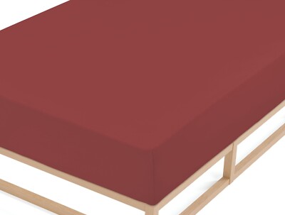 Biberna Biber -  Spannbetttuch 100 x 200 cm Farbe: Weinrot Baumwolle, extra warm
