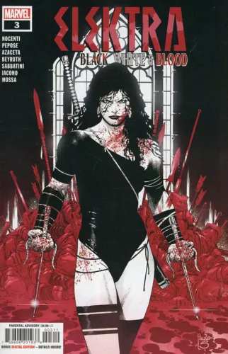 ELEKTRA BLACK WHITE & BLOOD #3 CVR A  MARVEL  COMICS 2022  STOCK IMG  