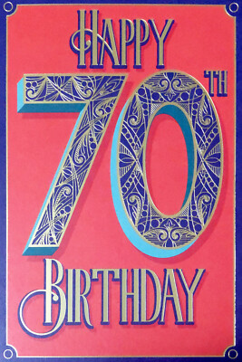 Happy 70th Birthday Wonderful Milestone 5 x7  Hallmark Greeting Card 70 Love