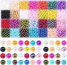 1960pcs Beads in 28 Gorgeous Colors Beads for Bracelets Jewelry Making Supplies