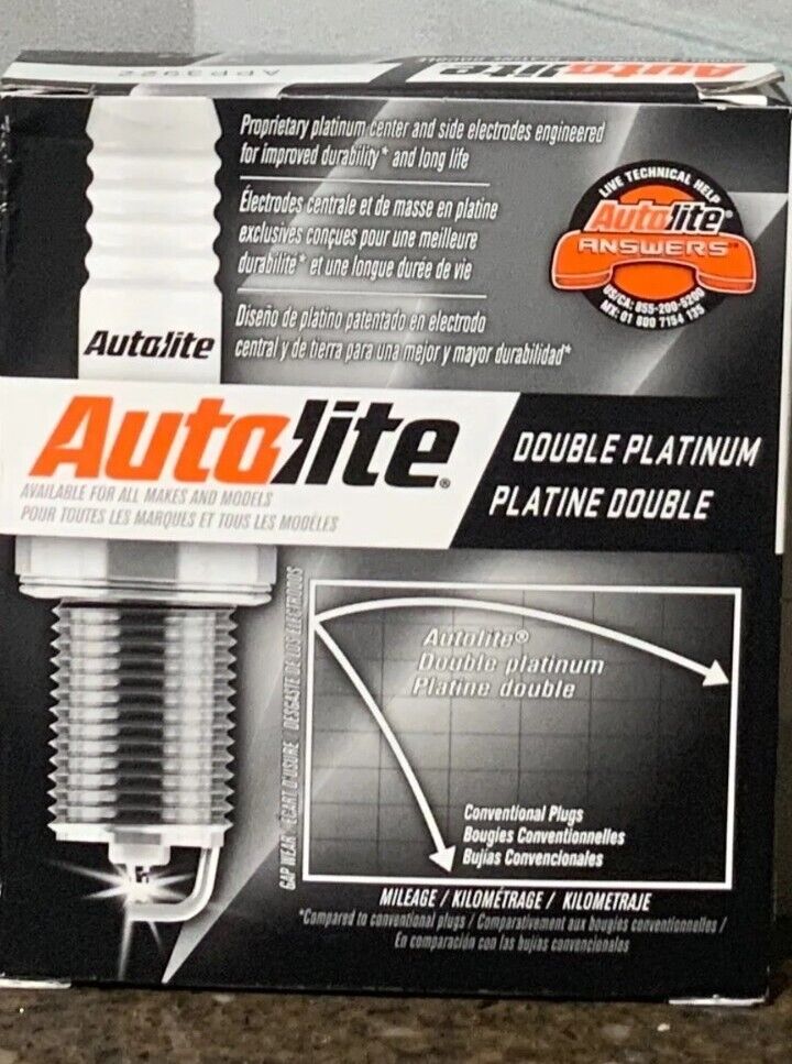 Autolite #APP104 Double Platinum Automotive Replacement Spark Plugs 4 Pack