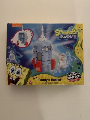 Spongebob Squarepants Sandy s  Rocket Construction Set Snap N Switch New Sealed!