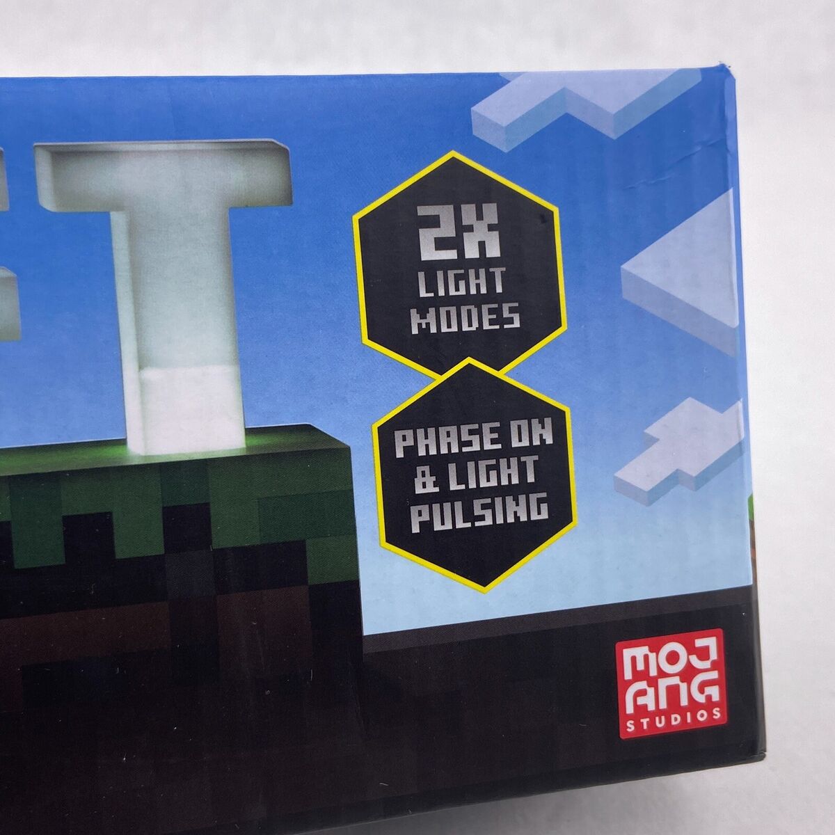 Minecraft LED Light Lamp Night 2 Modes Game Room Decor Box Logo Battery  MicroUSB