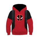 Kids Deadpool Wade Winston Wilson Cosplay Hoodie Jumper Boys Hooded Sweatshirt