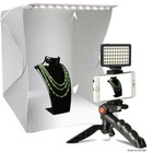 Vivitar Pistol Grip Tripod + LED Video Light Set For Simple Product Photography