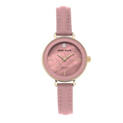 Anne Klein Damenarmbanduhr AK/3508PMPK Rosa Leder Luxusmarke