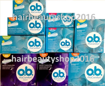 O B Tampons Feminine Care 32pcs 48pcs 56pcs Pro Comfort Normal