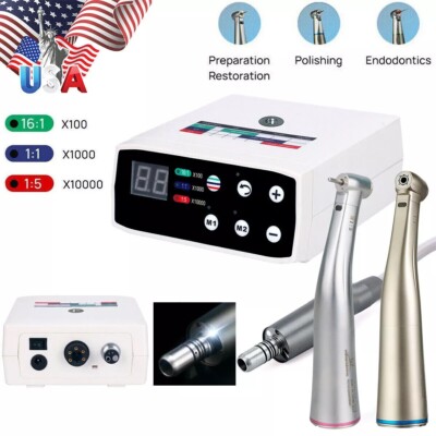 NSK Style Dental Brushless LED Electric Motor 1:1/1:5 Optic Fiber Handpiece DL