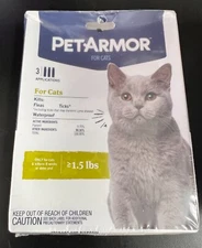 Pet Armor Flea and Tick Treatment for Cats (Over 1.5 Pounds)  3 Dose 2895