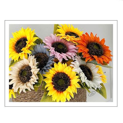 Artificial Sunflower Silk Fake Flower Bouquet Party Garden Wedding Decoration - Picture 6 of 15