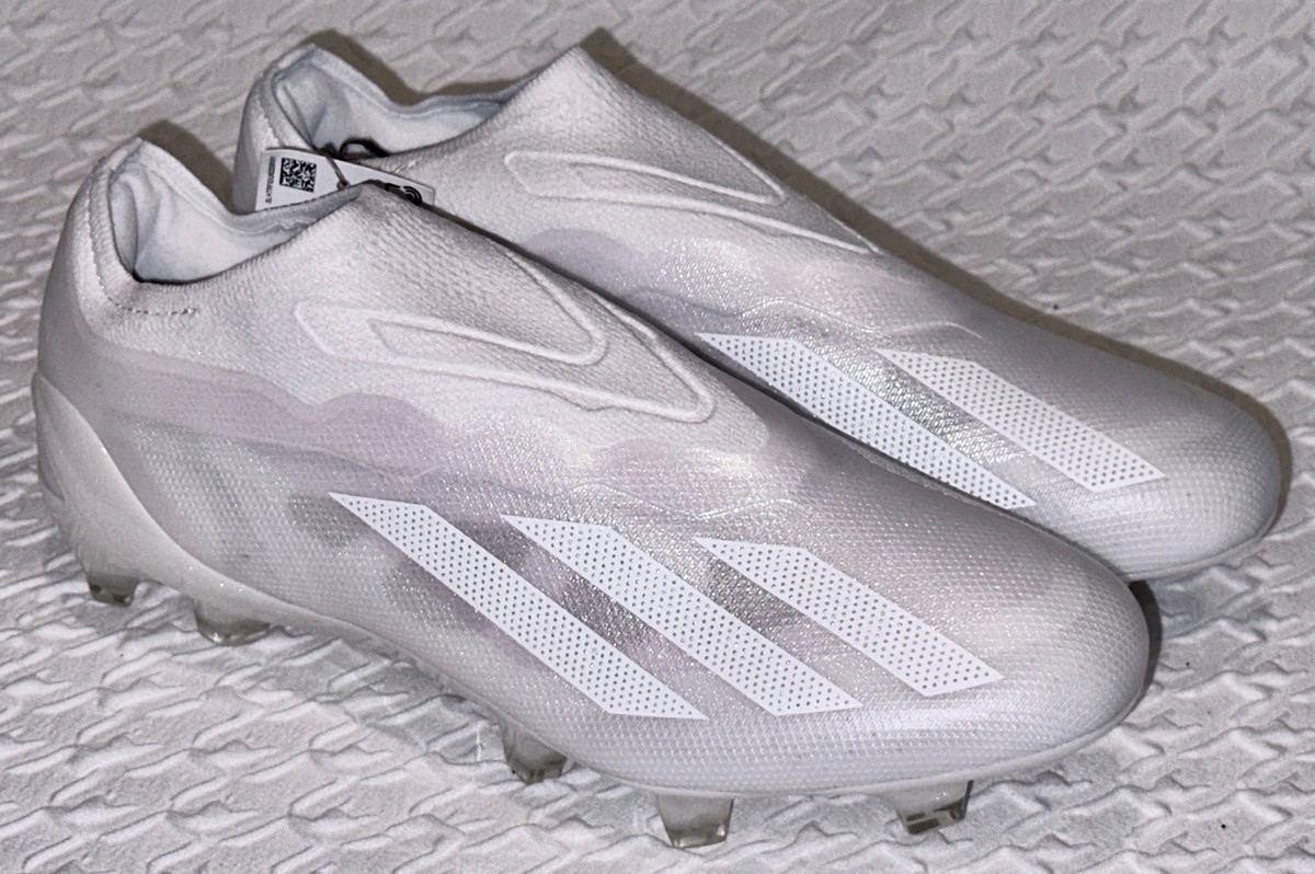 ADIDAS X Crazyfast.1 LL Laceless White Pearlized FG Soccer Cleats