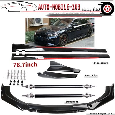 Front Bumper Lip Spoiler Side Skirt Rear Lip For 3 series F10 F30 F32