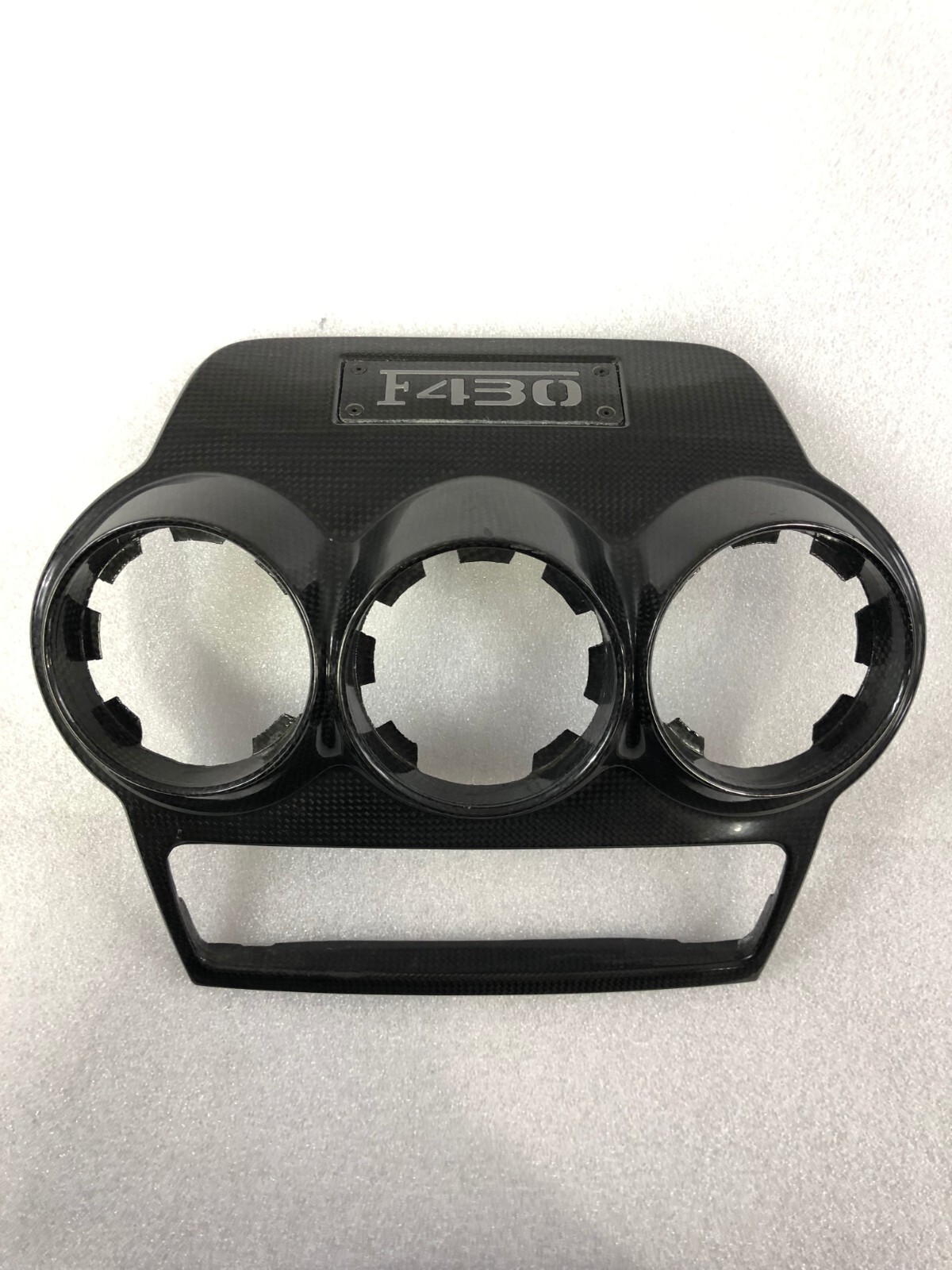 Ferrari F430, Carbon Fiber Center Radio Dash Bezel, Used Aftemarket P/N 68648300