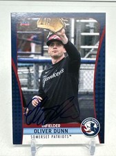 2022 Choice Somerset Patriots #13 Oliver Dunn Milwaukee Brewers Rookie SIGNED