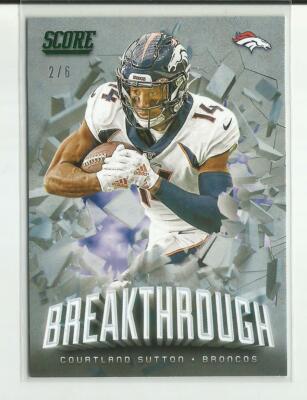 2020 Panini Score Breakthrough Courtland Sutton Green Zone Insert Card #ed 2 / 6