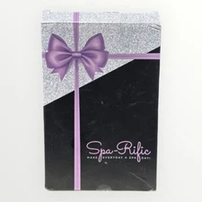 Spa-Rific Laser Etched Glass 3 Piece File MANI-PEDI SET - Lilac Shimmer - NEW