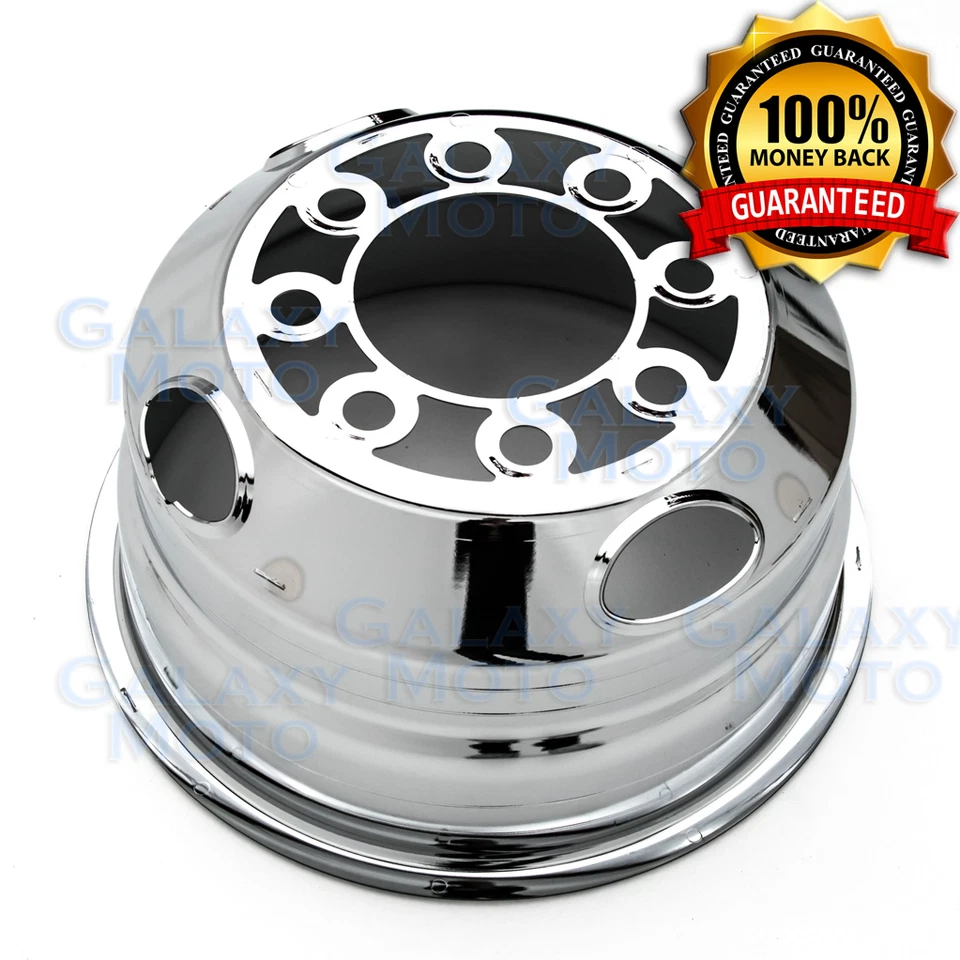 05-17 Ford F350 DUALLY Chrome 17" 8 Lug Wheel Simulator Liner+Center Caps Cover - Image 4 of 4