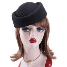 Womens Cocktail Fascinator Millinery Wool Felt Air Hostesses Pillbox Hats A139