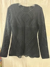 Dex Clothing Co. Women’s Size Medium Black Chunky Knit Sweater