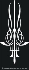 Vintage Pinstripe Verticaldrag Racehand Lettered Decals.badass 9 Inch Tall