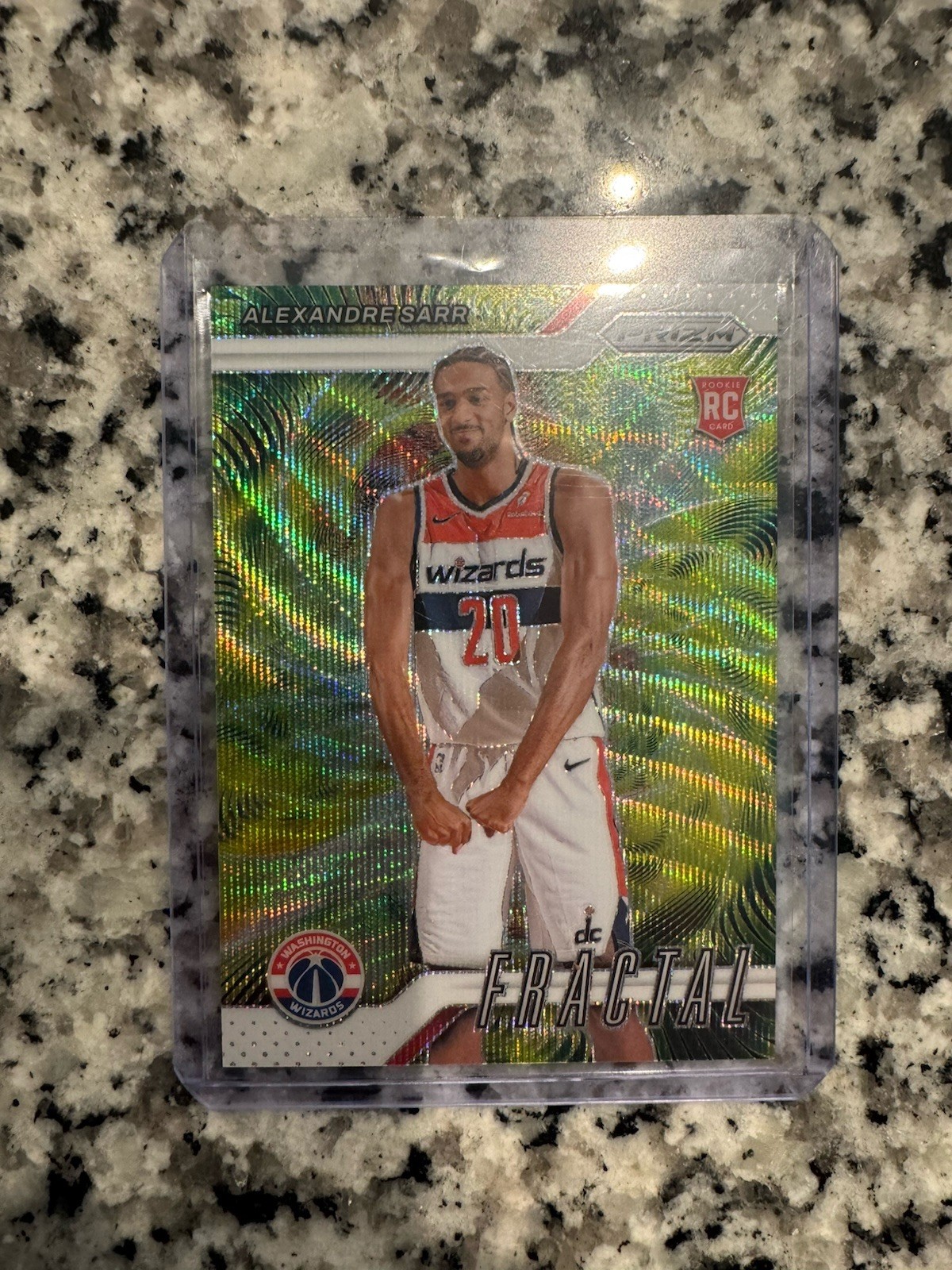 2024-25 Alexandre Sarr White Wave Fractal Panini Prizm 1/20 Wizards RC #6