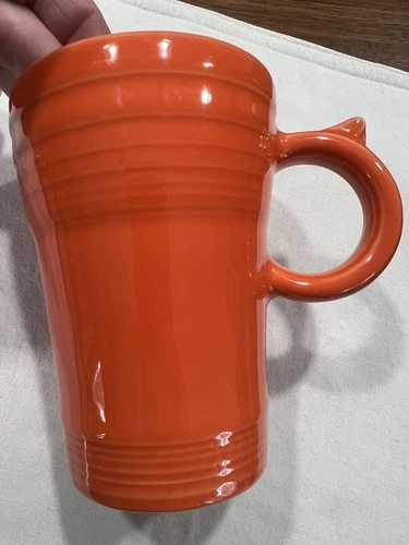 FIESTA Ware Fiestaware Orange Poppy Latte Bistro Mug 18 oz EXC COND! Rare!