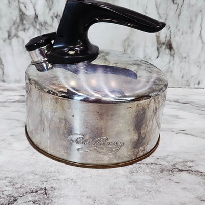 Vintage Paul Revere Ware Whistling Copper Bottom Kettle Tea Pot Smaller d 90-C
