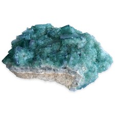Sisamn 1 Pc Natural Green Fluorite Cluster Specimen 1-1.5lb - Druzy