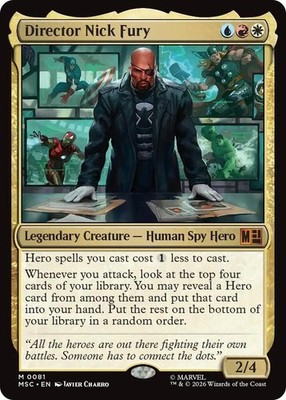 NM Director Nick Fury, MTG, Heroes Commander, Magic the Gathering, 81