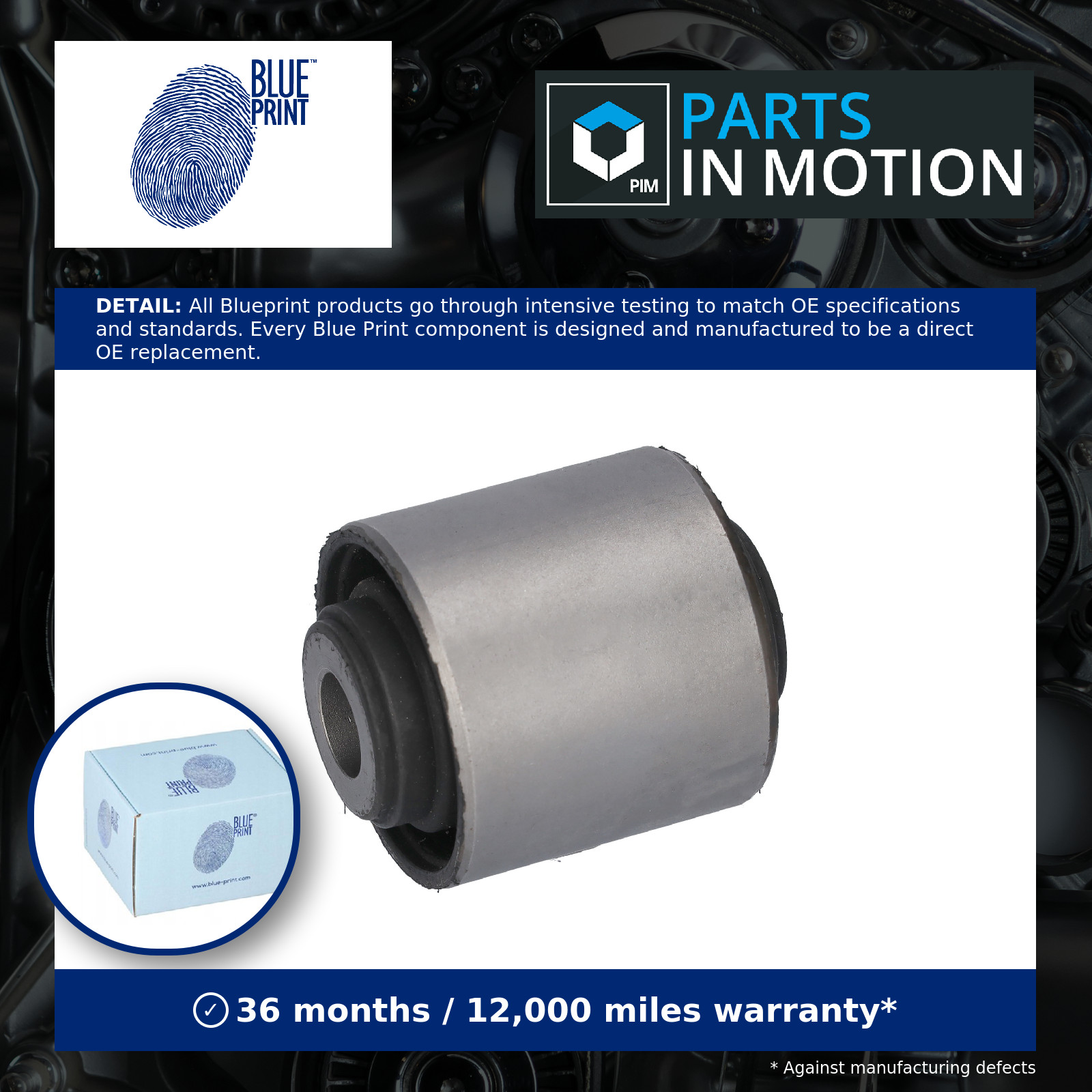 Wishbone / Control / Trailing Arm Bush Rear ADBP800477 Blue Print Mounting New
