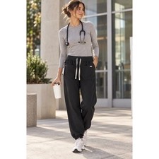 FIGS Zamora Jogger Scrub Pants Black Women Small Technical Collection FIONx