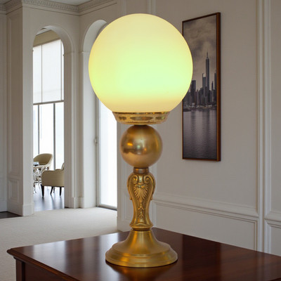 Elegante Design Art déco Tischlampe ''LEICESTER GLOBE'' Einzelstück