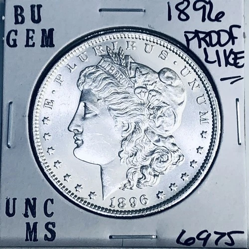 1896 BU GEM MORGAN SILVER DOLLAR UNC MS+++ U.S. MINT RARE COIN 6975
